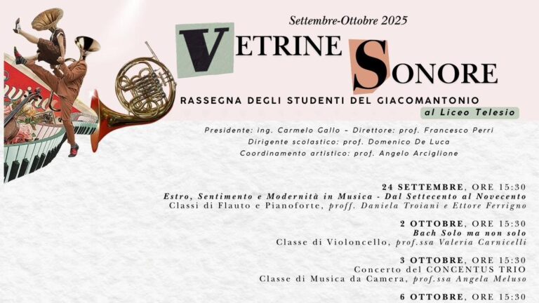 Invito per il primo appuntamento dell’iniziativa Vetrine sonore