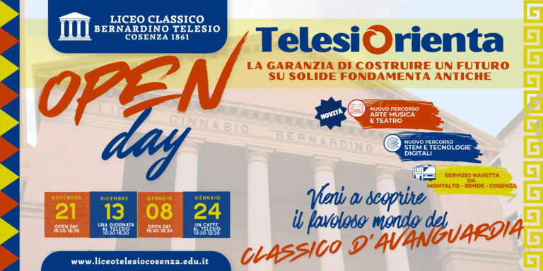 Calendario delle attività di orientamento in entrata e degli “open day”